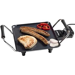 Bestron Plancha/Plaque de cuisson teppanyaki électrique antiadhésive, 1000 W, Noir