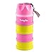 Tootsy Boo Formula Milk Powder Dispenser and Snack Container ? up to 4 feedings ? complete separation of formula between compartments ? straps on to buggy handle for easy carry ?easy funnel dispense mechanism ?secure screw-on lid ?ideal for travel and home ?can multi-function as baby snack pot, baby food container, pacifier holder and nipple shield case (Pink)