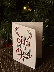 Plantables Seed Paper Christmas Greetings Cards (Oh Deer!)