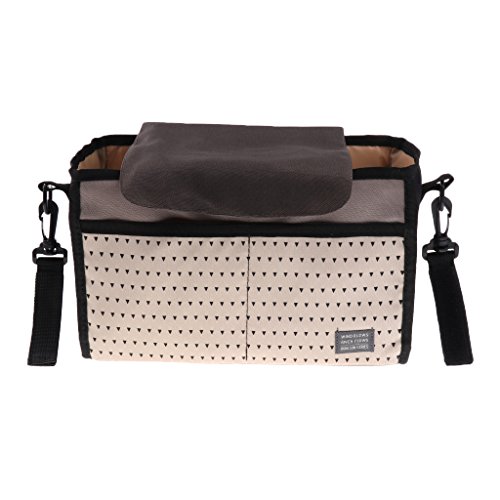 Preisvergleich Produktbild Homyl Wasserfester Regenschutz Kinderwagen Organizer Buggy Becherhalter mit 2 Kinderwagen Clips Hänge Tasche Kinderwagen-Zubehör