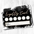 Loyalty Cards Beauty Lashes Nails Business (Pack of 50) (Black & Gold)