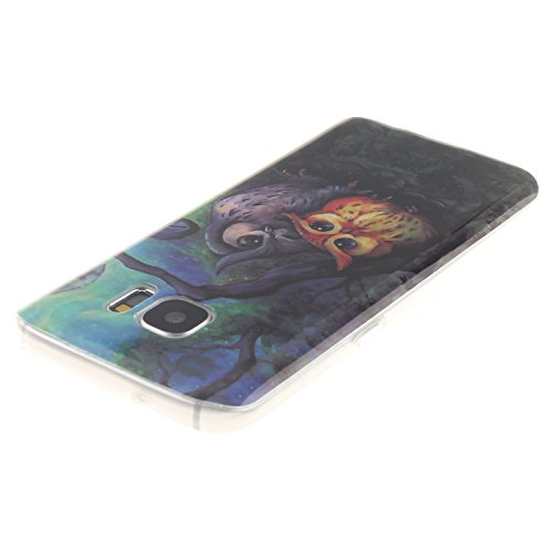 Cozy Hut Schutzhülle / Cover / Case Bunte Muster Weich TPU Handy Hülle für Samsung Galaxy S7,Ultra Slim Dünn Silikon TPU Transparent für Samsung Galaxy S7 Hülle , Premium Handy Tasche Schutz Hülle Case Cover Etui Strass Schutz schutzhülle Bumper Schale Silicone für Samsung Galaxy S7 – Eule - 3