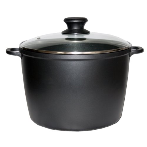 Schmortopf Kochtopf 10L, Aluguss, Antihaftbeschichtung, D:28 cm, H:20 cm, schwarz - 2