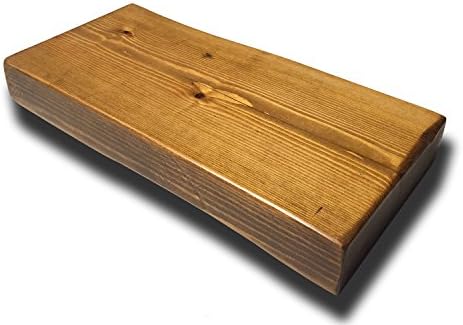 FLOATING SHELVES RECLAIMED SOLID WOOD RUSTIC WALL SHELF IN MEDIUM OAK FINISH 5 FT LONG - PERFECT FOR LIVING ROOM, KITCHEN, BATHROOM, OFFICE