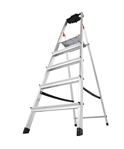 KRAUSE Stehleiter Safety, 1 Stück, 5 Stufen, 126337 - 3