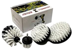 HUAWELL Brosse de Nettoyage pour Voiture - Brosse de Nettoyage pour perceuse - Brosse de Roue - Tapis de Voiture - Brosse de détail - Nettoyeur de Tapis - Nettoyage de Tissus - Accessoires de Bateau