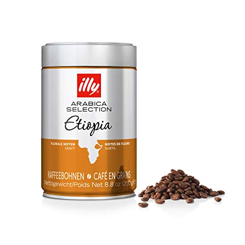 illy Kaffee, Espressobohnen der Arabica Selection aus Äthiopien - Verpackung mit 2 Dosen zu je 250 g