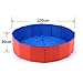 Produktbild Cutogain zusammenklappbare Badepool für Haustiere. Faltbar, tragbar, ideal für Reisen. Badewanne für Welpen, Katzen und Hunde, rot, 120cm*30cm
