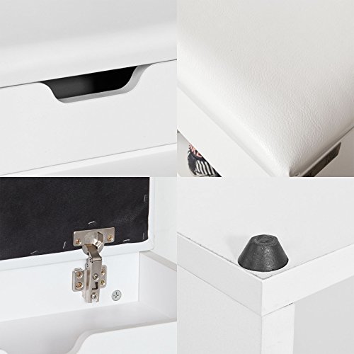 SoBuy® Schuhbank,Sitzbank,Schuhregal, Schuhschrank, Schuhtruhe, FSR25-W - 6