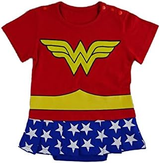 Wonder Woman Cape Baby Toddler Girl Romper/ Party Costume/ Fancy Dress/ Outfit… (6 - 12 Months)