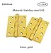 Produktbild 4”x3”x3mm Edelstahl Scharniere Steckverbinder für Fenster und türen Fenster Schrank 5-PCS (Gold 5-pcs)