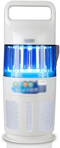 WXHNFHL Mosquito Traps Electronic Mosquito Killer Suction Type Mosquito Lamp Indoor Bedroom 360° Repellent Anti-mosquito UV Light Wave Rotary Switch Mute Radiation-free With Handle White 15*38.3cm