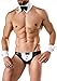 Produktbild Herren sexy schwarzes Kellner-Kostüm mit Slip weißem Kragen Manschetten und Fliege Roleplay Verkleidung