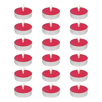 MINISO Wax Scented Tealight Candles Set, 18 Pcs, Rose