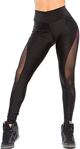 Sexy Tight-Fitting Yoga Pants Net Yarn Perspective Fitness Sports Hip Movement Trousers (Pants.L)