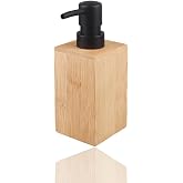 Promosyonca Bambu Sıvı Sabunluk, Modern Siyah Pompalı, 17x7x7 cm