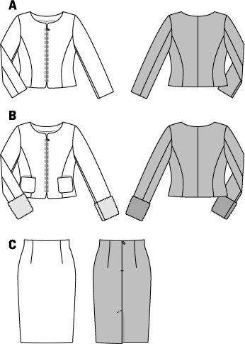 Burda Damen Schnittmuster 6705 von Gemeinsam Dame weiß - 6