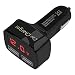 Produktbild myfei® Universal 4 in1 3.1 A Dual USB-Anschlüsse Rapid Schnell KFZ Ladekabel Spannung aktuelle/AMPS und Temperatur Monitor für Auto Truck Smartphones Tablets GPS und andere Geräte (rot LED Display)