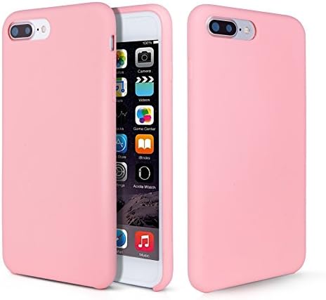 iPhone 8 Plus Case, Fuleadture Liquid Silicone Rubber iPhone 7 Plus 8 Plus cover Slim Fit Anti-Scratch Shockproof Protective Case with Soft Microfiber Cloth Cushion for Apple iPhone 7 Plus 8 Plus