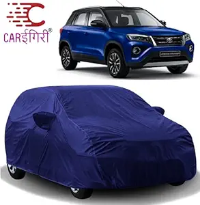 Carigiri Blue Car Body Cover for Toyota Urban Cruiser(Triple Stitched,Mirror Pocket)(Models-2020, 2021)