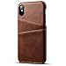 Produktbild QINPIN Neu Luxus Ledertasche für iPhone XS 5.8 Zoll mit Displayschutz Braun