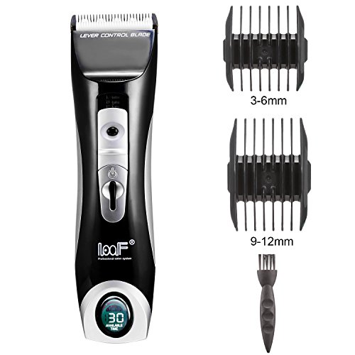 ACEVIVI Haarschneider Barttrimmer Körpertrimmer Elektronische Friseur Set Haarschneidemaschine für Kinder und Herren mit Akku und Netzbetrieb mit 2 Kammaufsätze(3-12mm), Schwarz