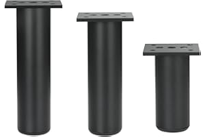 Qrity 4 Pezzi Gambe per Mobili Piedini per Mobili in Lega di Alluminio Piedini per Cucina Piedini per Divani Gambe per Tavoli in Metallo 150mm,Nero