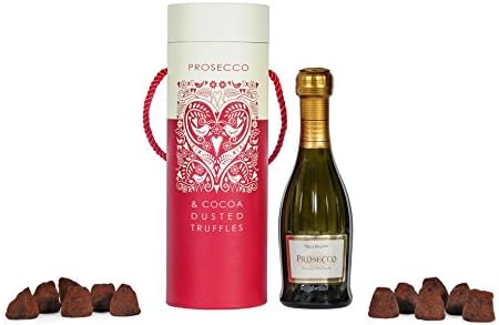 Villa Jolanda Prosecco Gift Tube with Salted Caramel Truffles, 100 g