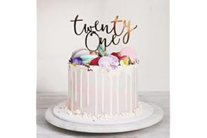 EYSII Acrylic Twenty One Cake Topper Happy Birthday 21 21th Age Cake Decoration Anniversary