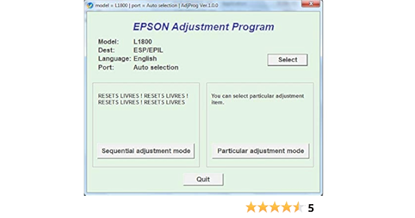 epson adjustment program l1800