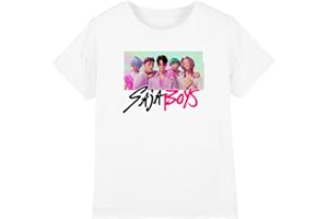Kpop Demon Hunters K-Pop Demon Hunters - Saja Boys Photo Frame Kids T Shirt, White T-Shirt Mixte Enfant (Lot de 1)