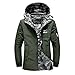 Produktbild Luckycat Herren Winter Positive und Negative Wear Reine Farbe Pocket Zipper Hooded Jacket Coat Winterjacke Steppjacke Daunenjacke Parka Mäntel Jacken