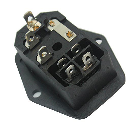 Einbau Buchse Kaltgeräte Stecker Dose männlich Flansch Stecker Geräte C14 Plug - 4