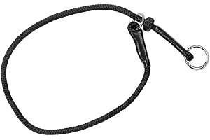 Dingo Gear choke halsband för hundträning handgjord av snöre med en begränsare, vattentät svart S04060, M