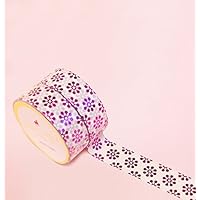 Blühen Fucsia Foil Washi Tape for Planning • Planer und Organizer • Scrapbooking • Deko • Office • Party Supplies • Gift Wrapping • Colorful Decorative • Masking Tapes • DIY (15mm breit - 10 Meter)