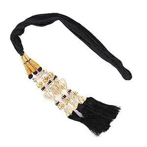Honbon Punjabi Paranda Parandi Hair Accessory Braid Tassles Hair Prandi/Pranda (Black)