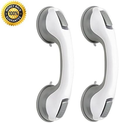 Shower Rails Support Handle by T0PDEALSUK with Strong Suction non slip Hand Grip Handrail to Keep Balance for Bathroom Shower Toilet Disability Helping Tool (2 Pack)