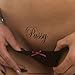Produktbild 10x Pussy - Tattoo Schriftzug in schwarz - Temporary Fetish Fun Tattoo (10)