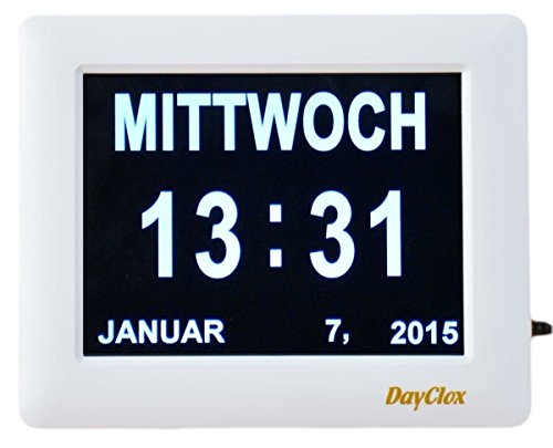 Digitaler Kalender Tag Uhr | Alzheimeruhr | Seniorenuhr - 4
