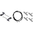 PTC Cycle V-Brake Accessories Power Brakes Components || Alloy Clutch Set Silver + Friction Free Long Wire Set + Brake Pads 4 Pcs