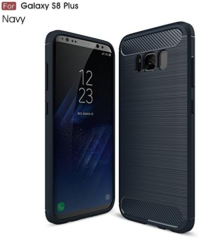 LTWS Samsung Galaxy S8 Plus Case, Carbon Fibre Design Shock-Absorption Anti-Scratch Soft Gel TPU Silicone Case Cover for Samsung Galaxy S8+/S8 Plus -Blue