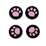 Rosa Schwarz Katzen Tatzen Analog Silikon Joystick Thumbstick Griffe Kappen fr PS4 / Xbox One / PS3 / Xbox 360 Controller - 