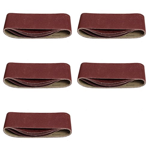 25 Stück Schleifbänder 75 x 533 mm Körnung je 5 x 40 / 60 / 80 / 120 / 180 für Bandschleifer / Gewebe-Schleifbänder