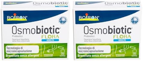 Osmobiotic Flora Adulto, Integratore Alimentare Boiron, Probiotici per Flora Intestinale – Fermenti Lattici in Bustine, Favorisce l’Equilibrio del Microbiota, 12 Bustine