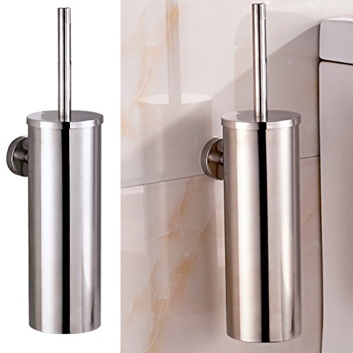 Auralum® Toilettenbürste Bürste Edelstahl Bürstenhalter Garnitur WC-Bürste Klobürste WC