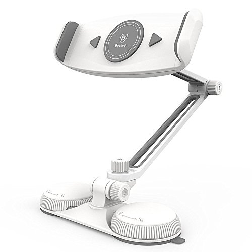 First2savvv Universale ultra-stabile faule Halterung/kompatibel mit den meisten Mobiltelefonen und Tablets/iPad Pro mini / um 360 Grad drehbar/Spiralschloss/geeignet für Büro, Schlafzimmer, Bad, Küche, Tisch usw mit Reinigungstuch -PBZJ-BS-05G11 - 5