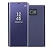 Price comparison product image Sycode Luxury Screen Protect Purple Slim Fit Clear Standing View Mirror Wallet Case Cover Shell for Samsung Galaxy S6 Edge-Purple Mirror