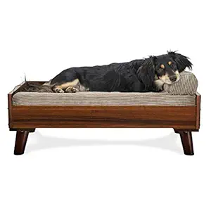 FurHaven Pet Bed Frame | Bed Frame for Pet Beds & Mattresses, Walnut, Medium