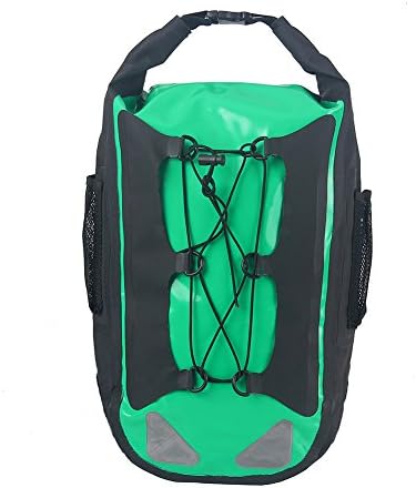 30L Roll-Top Dry Bag with Reflective Waterproof Dry Backpack Double Shoulder Straps Bag for Rafting Hiking Boating Fishing Camping Floating (green)