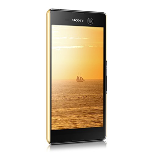 kwmobile Elegante y ligera funda Crystal Case Dise  o Hada para Sony Xperia M5 en oro transparente